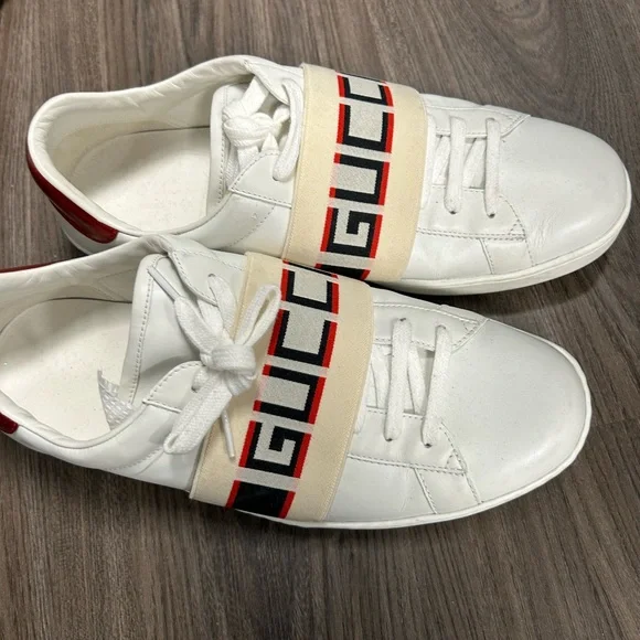 Mens gucci sneakers gucci logo size 9